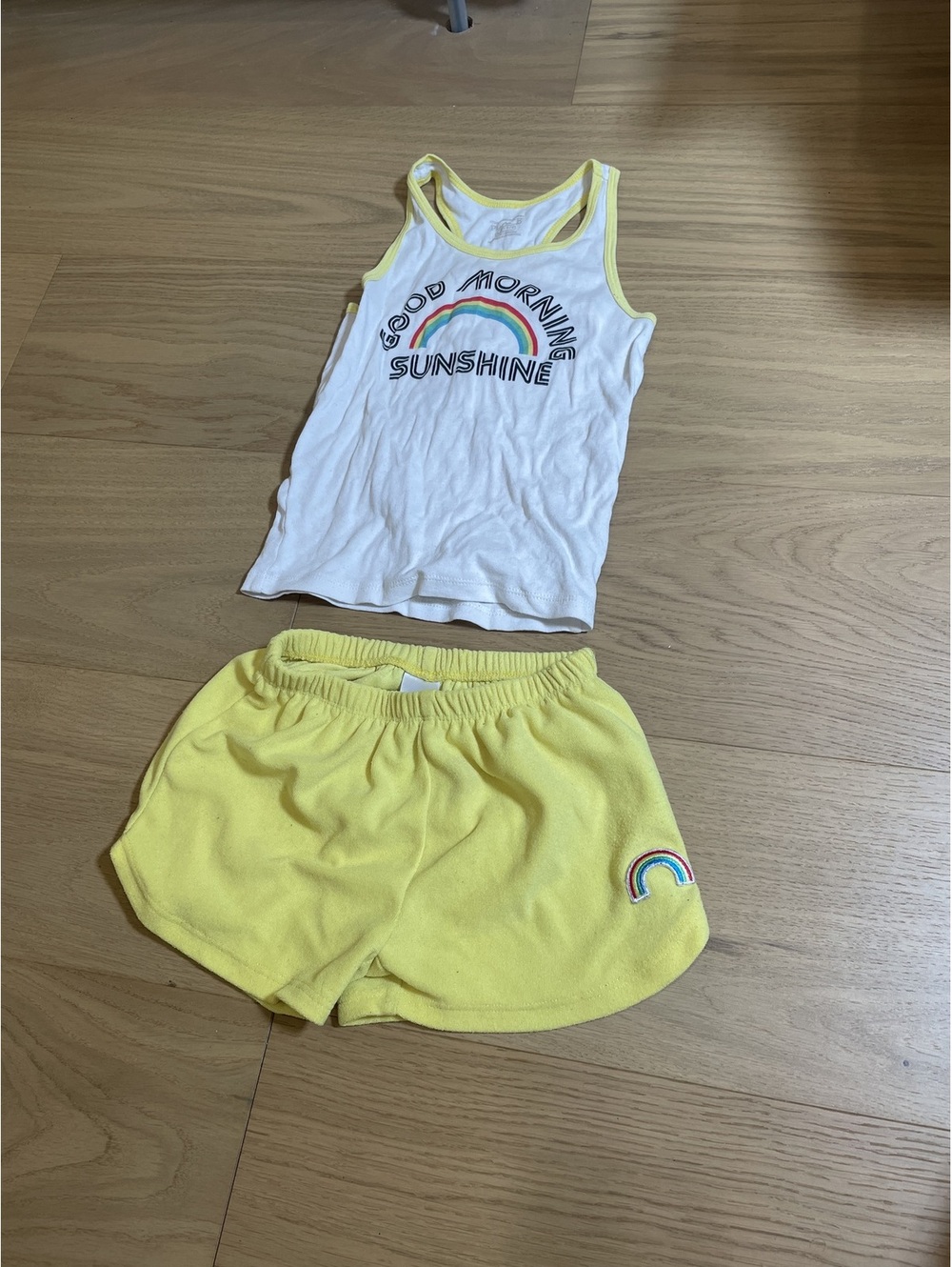 The Children's Place Kids White Tank Top & Shorts Set – Size 5T/5